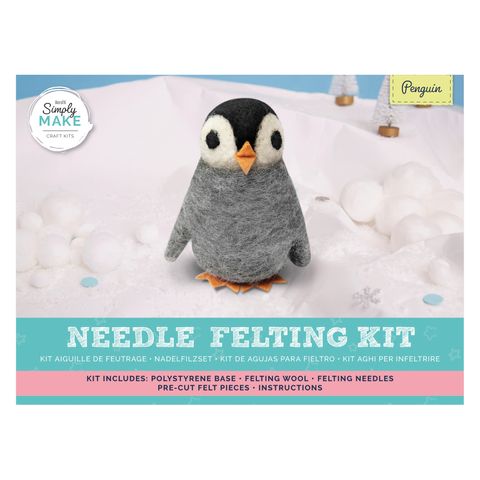 Needle Felting Kit - Penguin