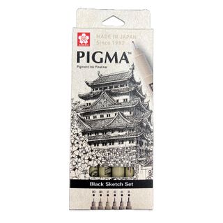 Sakura Pigma Micron 6pc Black Set A