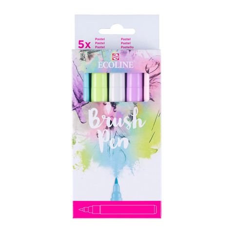 Ecoline Brushpen Set 5pc - Pastel