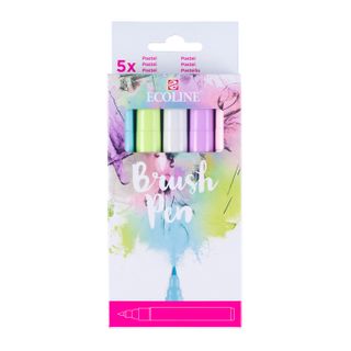 Ecoline Brushpen Set 5pc - Pastel