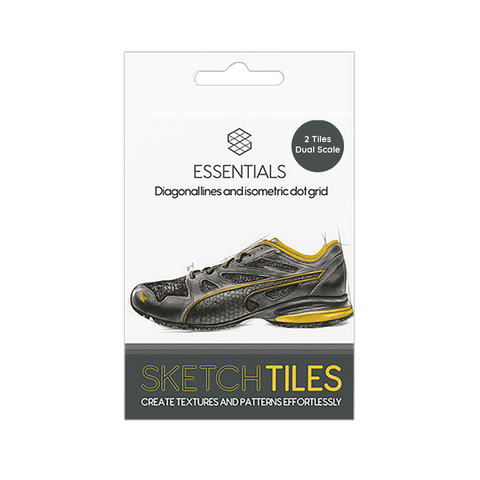 Sketch Tiles Essentials 2 pack diagonal & dot grid