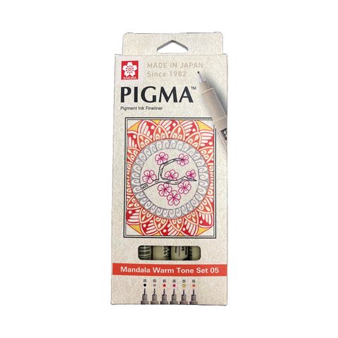 Sakura Pigma Micron 6pc 05 Mandala Set A (Warm Tones)