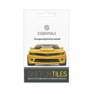 Sketch Tiles Essentials 2 pac hexagons & crosshatch
