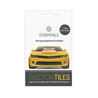 Sketch Tiles Essentials 2 pack hexagons & crosshatch