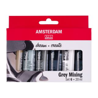 Amsterdam Acrylic Paint Gray Mixing Set 6X20ml