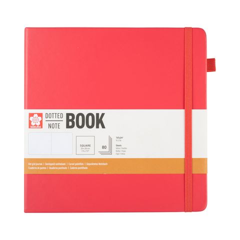Sakura Dotted Hard Cover Notebook 20x20cm Plum Blossom