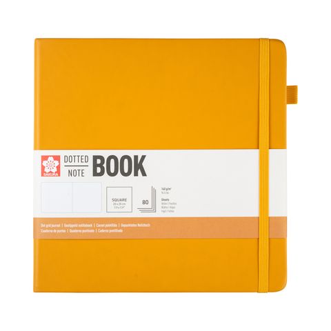 Sakura Dotted Hard Cover Notebook 20x20cm Japanese Kerria
