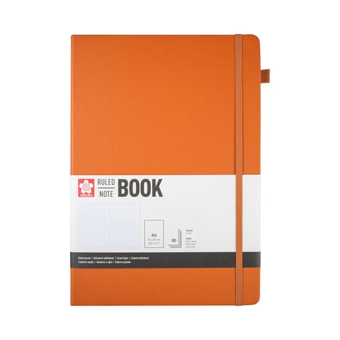 Sakura Ruled Hard Cover Notebook A4 Amber