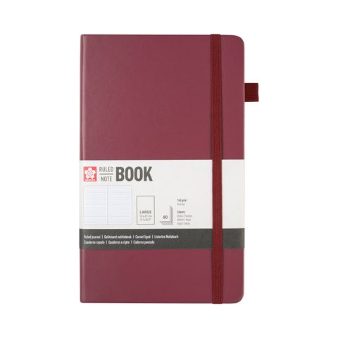 Sakura Ruled Hard Cover Notebook A5 13x21cm Mulberry