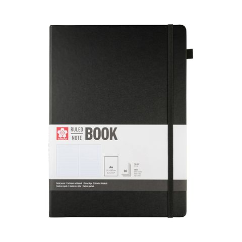 Sakura Ruled Hard Cover Notebook A4 21x30cm Black