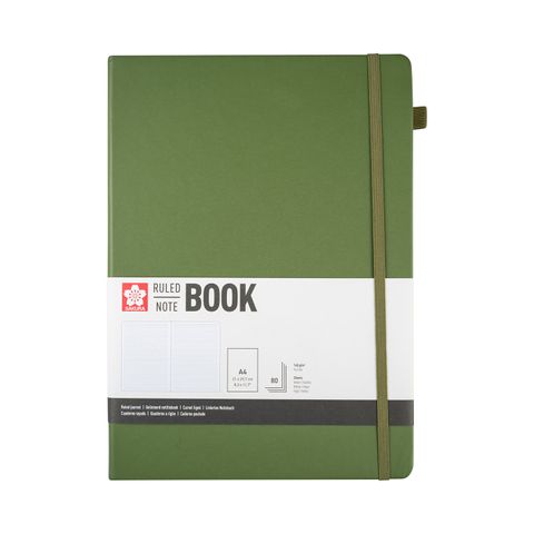 Sakura Ruled Hard Cover Notebook A4 21x30cm Pine Needle