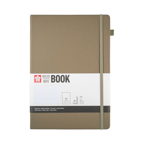 Sakura Ruled Hard Cover Notebook A4 21x30cm Cinder