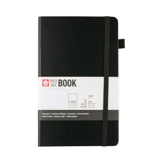 Sakura Ruled Hard Cover Notebook A5 13x21cm Black