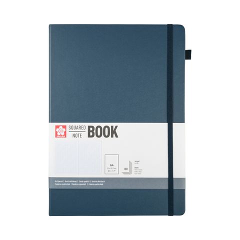 Sakura Squared Hard Cover Notebook A5 13x21cm Deep Indigo