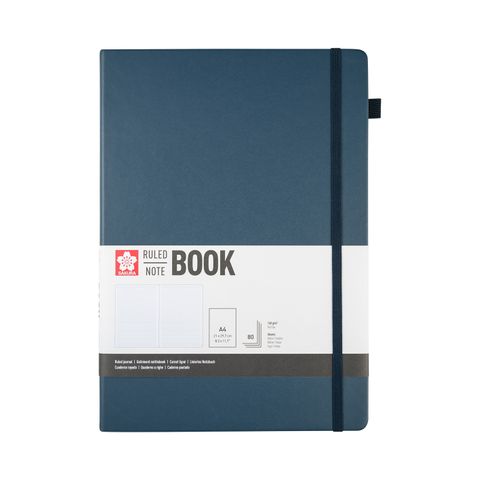 Sakura Ruled Hard Cover Notebook A4 21x30cm Deep Indigo