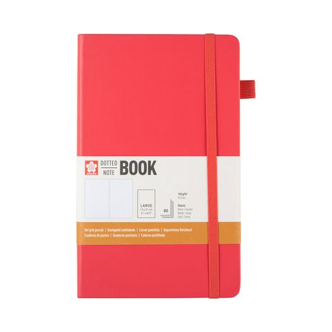 Sakura Dotted Hard Cover Notebook 13x21cm Plum Blossom