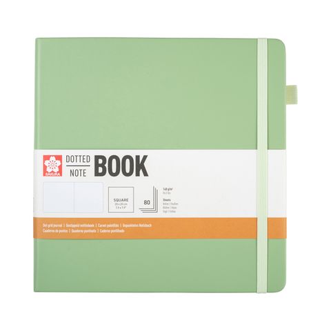 Sakura Dotted Hard Cover Notebook 20x20cm Pale Patina