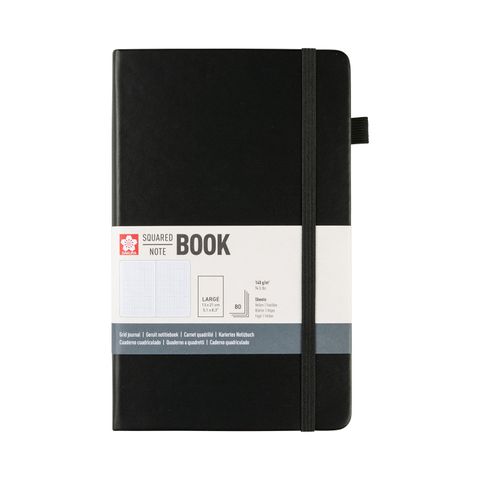 Sakura Squared Hard Cover Notebook A5 13x21cm Black