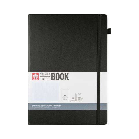 Sakura Squared Hard Cover Notebook A4 21x30cm Black
