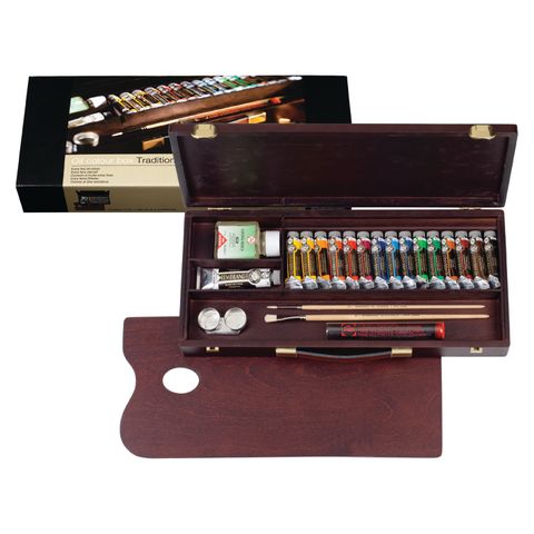 Rembrandt Oil Colour Wooden BoxTraditional Set