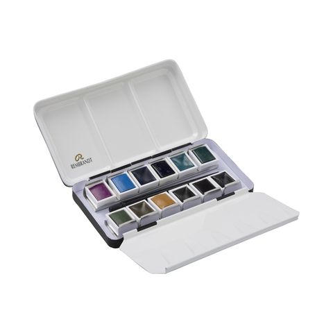 Rembrandt Watercolour Metal 12 Pan Set GRANUL.