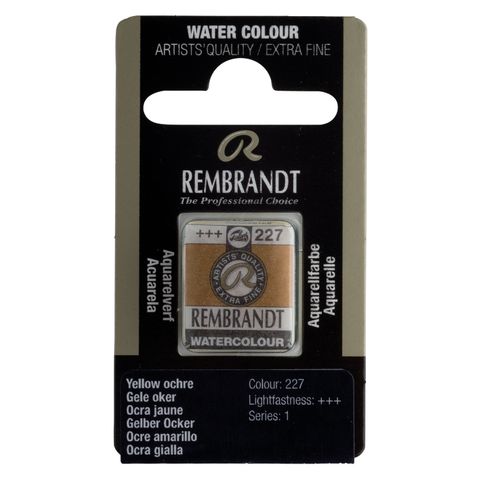 Rembrandt Watercolour Half Pan - 227 - Yellow Ochr