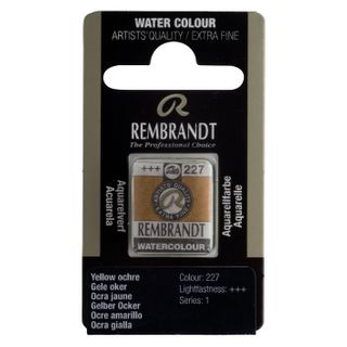 Rembrandt Watercolour Half Pan - 227 - Yellow Ochr