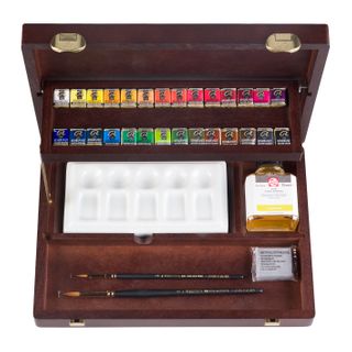 Rembrandt Watercolour Wooden Box Set Professional Pans