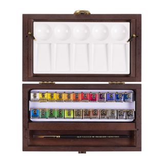 Rembrandt Watercolour Wooden Box Set Traditional Pans