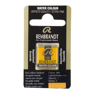 Rembrandt Watercolour Half Pan - 269 - Azo Yellow