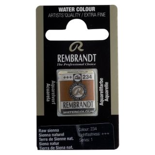 Rembrandt Watercolour Half Pan - 234 - Raw Sienna