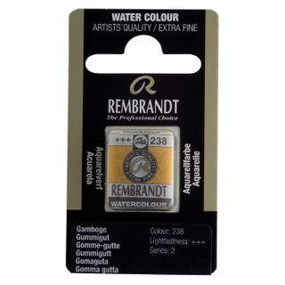 Rembrandt Watercolour Half Pan - 238 - Gamboge  S2