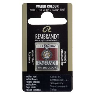 Rembrandt Watercolour Half Pan - 347 - Indian Red