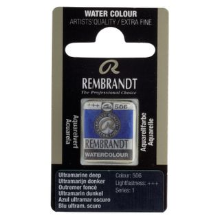 Rembrandt Watercolour Half Pan - 506 - Ultramarine