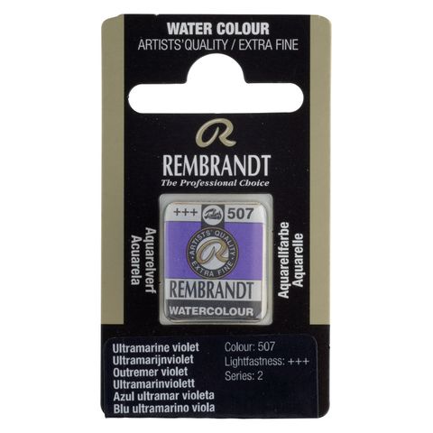 Rembrandt Watercolour Half Pan - 507 - Ultramarine