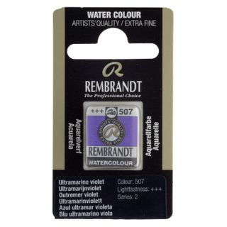 Rembrandt Watercolour Half Pan - 507 - Ultramarine