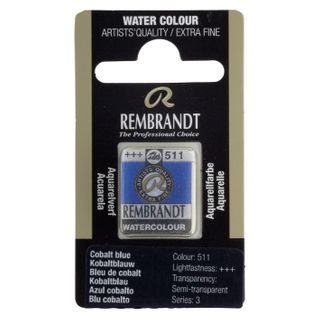 Rembrandt Watercolour Half Pan - 511 - Cobalt Blue