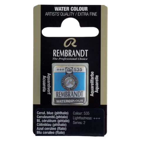 Rembrandt Watercolour Half Pan - 535 - Cerulean Bl