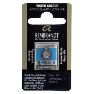 Rembrandt Watercolour Half Pan - 535 - Cerulean Bl