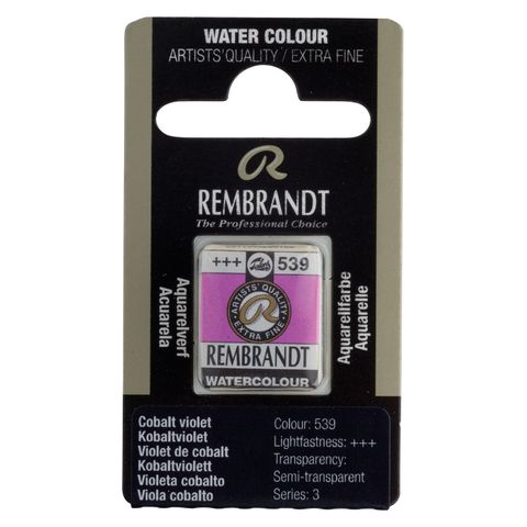 Rembrandt Watercolour Half Pan - 539 - Cobalt Viol