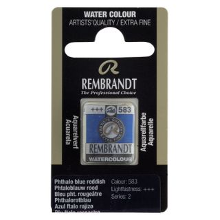 Rembrandt Watercolour Half Pan - 583 - Phthalo Blu