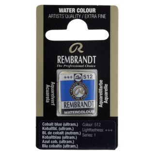 Rembrandt Watercolour Half Pan - 512 - Cobalt Blue