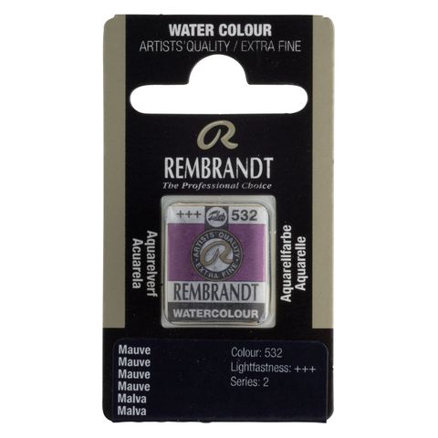 Rembrandt Watercolour Half Pan - 532 - Mauve S2