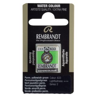 Rembrandt Watercolour Half Pan - 633 - Perm. Yello