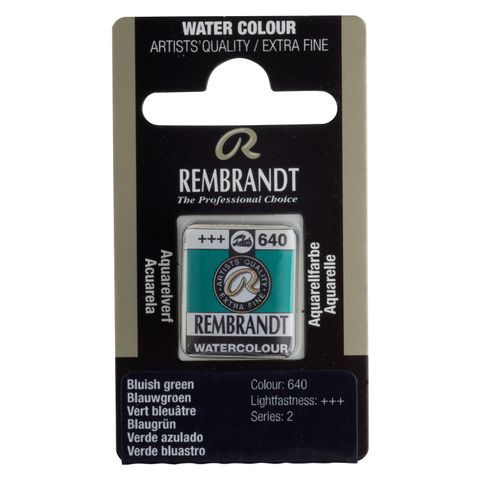 Rembrandt Watercolour Half Pan - 640 - Bluish Gree