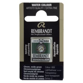 Rembrandt Watercolour Half Pan - 668 - Chromium Ox
