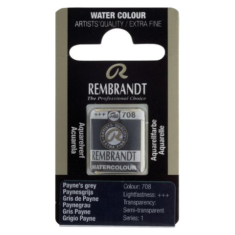 Rembrandt Watercolour Half Pan - 708 - Payne's Gre