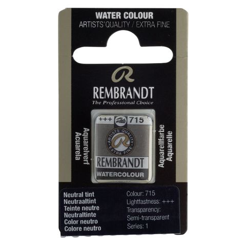 Rembrandt Watercolour Half Pan - 715 - Neutral Tin