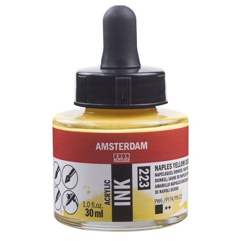 Amsterdam Acrylic Ink 30ml - 223 - Naples Ylw Dp