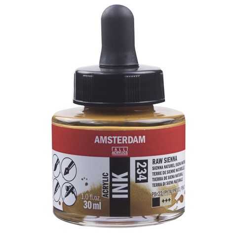 Amsterdam Acrylic Ink 30ml - 234 - Raw Sienna